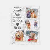 Aangepaste Dog Pet Memorial Photo Collage Fleece Deken (Voorkant)