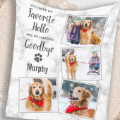 Aangepaste Dog Pet Memorial Photo Collage Fleece Deken