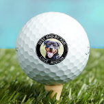 Aangepaste DOG Photo Best DAD by Par Budget Golfballen<br><div class="desc">Beste vader met vader... Twee van je favoriete dingen, golf en je hond. Nu kun je je beste vriend meenemen terwijl je 18 gaten speelt. Pas deze wilsongolfballen met uw favoriete foto en naam aan. Geweldig geschenk voor alle golf en hondenliefhebbers, van de hond! COPYRIGHT © 2020 Judy Burrows, Black...</div>