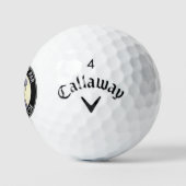 Aangepaste DOG Photo Best DAD by Par Callaway Golfballen (Logo)
