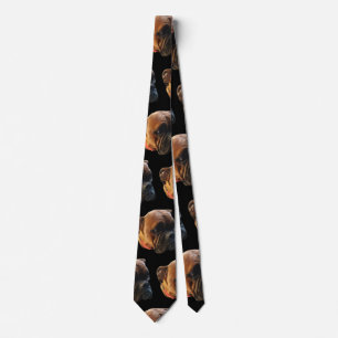 Aangepaste Dog Photo Boxer Puppy Black Aangepaste  Stropdas