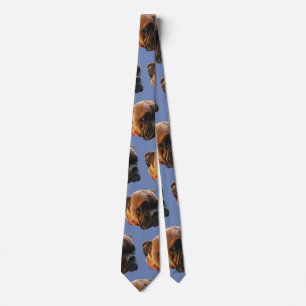 Aangepaste Dog Photo Boxer Puppy Custom Color Stropdas