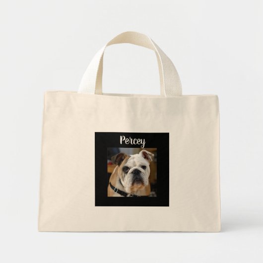 Aangepaste Dog Photo Canvas tas (Voorkant)