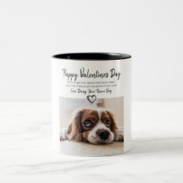 Aangepaste Dog Photo Valentine Day Mok van de redd