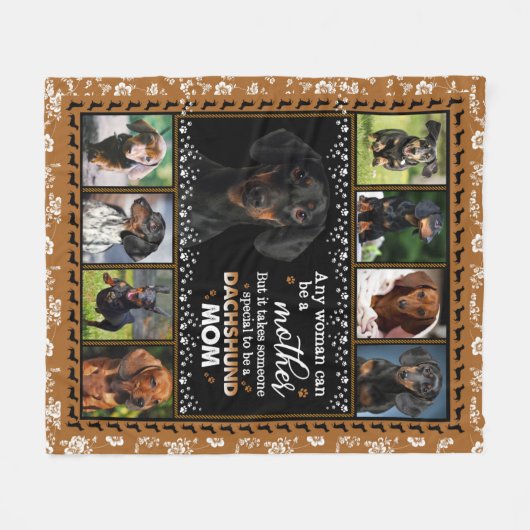 Aangepaste Dog Quilt Blanket Fleece Deken (Voorkant (Horizontaal))