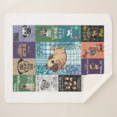 Aangepaste Dog Quilt Blanket Sherpa Deken (Voorkant (horizontaal))