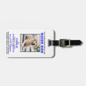 Aangepaste Dog Service Dog Photo Badge Bagagelabel (Voorkant horizontaal)