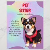 Aangepaste Dog-sitter Flyer personaliseren (Voorkant)