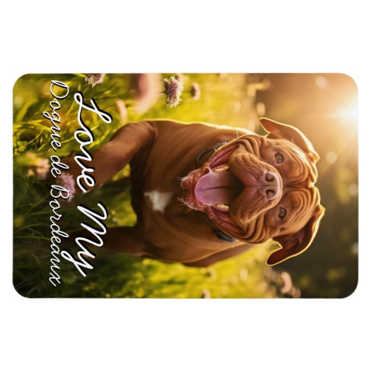 Aangepaste Dogue de Bordeaux Koelkast Magneet (Horizontaal)