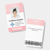 Aangepaste dokter, verpleegkundige, Gezondheidsass Badge (Voor- en achterkant)