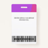 Aangepaste dokter, verpleegkundige, Gezondheidsass Badge (Achterkant)