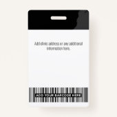 Aangepaste dokter, verpleegkundige, Gezondheidsass Badge (Achterkant)