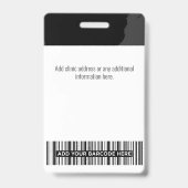 Aangepaste dokter, verpleegster, zorghulp foto ID Badge (Achterkant)