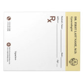 Aangepaste doktersrecept notitieblok bewerkbaar RX (Voorkant)