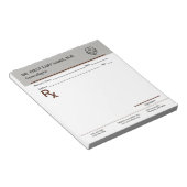 Aangepaste doktersrecept notitieblok bewerkbare RX (Schuin)