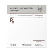 Aangepaste doktersrecept notitieblok bewerkbare RX (Voorkant)