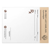 Aangepaste doktersrecept notitieblok bewerkbare RX (Voorkant)