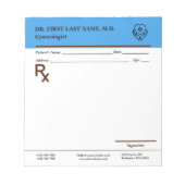 Aangepaste doktersrecept notitieblok Bewerkbare RX (Voorkant)