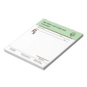 Aangepaste doktersrecept notitieblok bewerkbare RX (Linkerzijde)