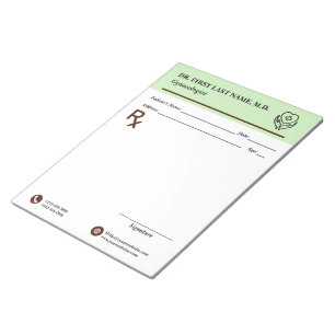 Aangepaste doktersrecept notitieblok bewerkbare RX