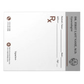 Aangepaste doktersrecept notitieblok Bewerkbare RX (Voorkant)