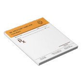 Aangepaste doktersrecept RX-blad bewerkbaar 5.5 x Notitieblok (Schuin)