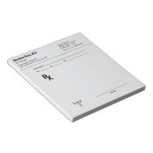 Aangepaste doktersrecept RX-blad bewerkbaar medisc Notitieblok (Schuin)