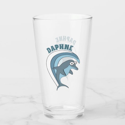 Aangepaste dolfijn glas (Achterkant)