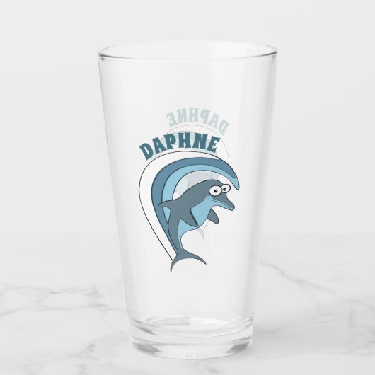 Aangepaste dolfijn glas (Voorkant)