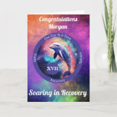 Aangepaste dolfijn herstel mijlpaal kaart - nuchte (Voorkant)