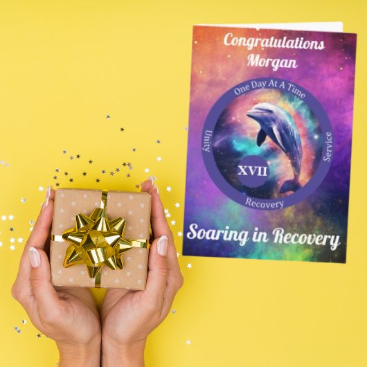 Aangepaste dolfijn herstel mijlpaal kaart - nuchte