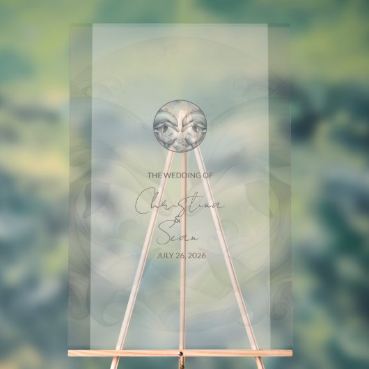 Aangepaste Dolfijn Thema Wedding Sign Acryl Bord (Neutraal)