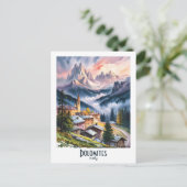 Aangepaste Dolomieten Italië Alpen Bergen Waterver Briefkaart (Staand voorkant)