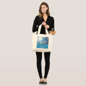 Aangepaste Dolphin Beach-tas Grote Tote Bag (Voorkant (model))