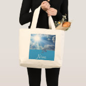 Aangepaste Dolphin Beach-tas Grote Tote Bag (Voorkant (product))