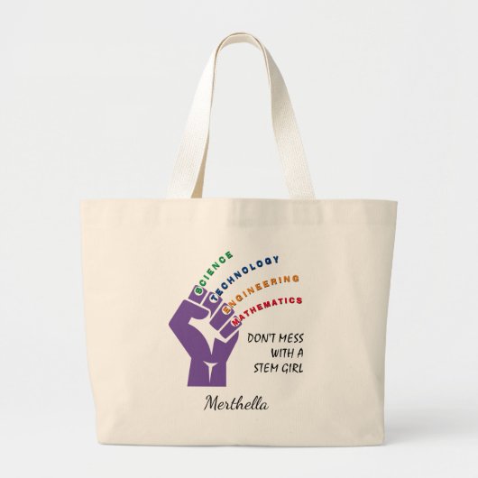 AANGEPASTE DON IS NIET MEER STEM GIRL GROTE TOTE BAG (Voorkant)