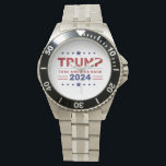Aangepaste Donald Trump 2024 Neem Amerika terug Horloge<br><div class="desc">Show uw steun in stijl met onze Custom Donald Trump 2024 Take America Back Watch! Dit gedurfde uurwerk is voorzien van de Take America Back-slogan, die een verklaring van patriottisme en toewijding aan de verkiezingen van 2024 aflegt. Met een aanpasbaar ontwerp van de wijzerplaat en duurzame, hoogwaardige materialen is dit...</div>