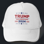 Aangepaste Donald Trump 2024 Neem Amerika terug Trucker Pet<br><div class="desc">Maak een statement met een Custom Donald Trump 2024 Take America Back Trucker Hat. Dit pet heeft de gedurfde slogan "Take America Back" in patriottische kleuren, ideaal om uw steun voor de campagne van 2024 te demonstreren. Deze trucker hat is ontworpen met een comfortabele mesh-achterkant en een verstelbare snap-sluiting en...</div>