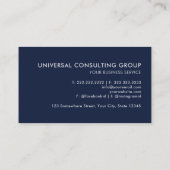 Aangepaste Donker Blauwgroen Blauw Waterverf Profe Visitekaartje (Achterkant)