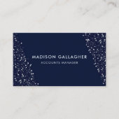 Aangepaste Donker Marine Blauw Wit Professional Visitekaartje (Voorkant)