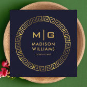 Aangepaste Donker Marine Blauw Zwart en Goud Profe Vierkante Visitekaartje