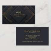 Aangepaste Donker Marine Blauw Zwart en Goud Profe Visitekaartje (Voorkant / Achterkant)