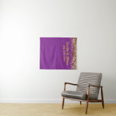 Aangepaste donker violette en gouden trouwfotoboot wandkleed (In Situ (horizontaal))