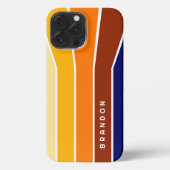 Aangepaste donkerblauw vet rood Sinaasappel witte iPhone Hoesje (Achterkant)