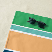 Aangepaste donkerblauwe Blauwgroen blauwe groene O Strandlaken (In situ)