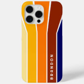 Aangepaste donkerblauwe, felle rode, oranje, witte Case-Mate iPhone case (Achterkant)