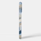 Aangepaste donkerblauwe grijze taupe bruine beige Case-Mate iPhone case (Achterkant / Rechts)