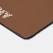 Aangepaste donkerblauwe koraal rode strepen kunst  bureaumat (Hoek)