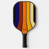 Aangepaste, donkerblauwe rode Oranje geelmodekunst Pickleball Paddle (Voorkant)