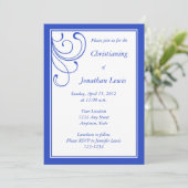 Aangepaste donkerblauwe uitnodigingen en aankondig (Staand voorkant)